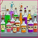 Bottles of acid.
